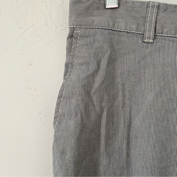GAP Blue White Pinstripe Girlfriend Khaki Yarn Cotton Pants - Picture 8 of 11